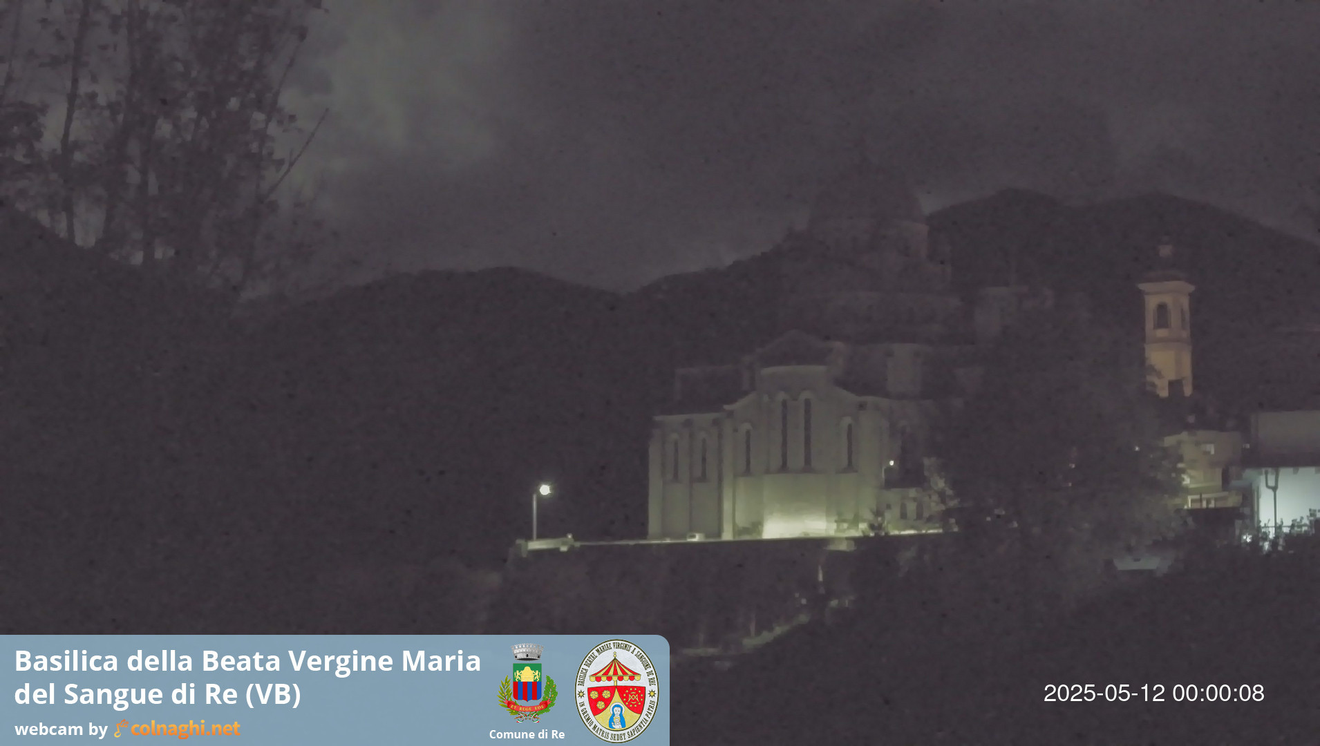 time-lapse frame, Santuario Madonna del Sangue di Re webcam