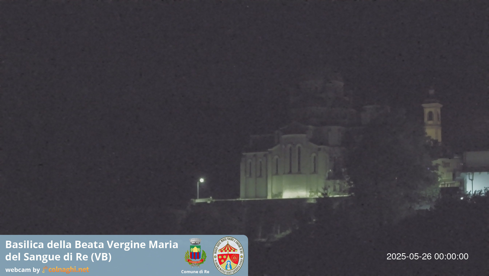time-lapse frame, Santuario Madonna del Sangue di Re webcam