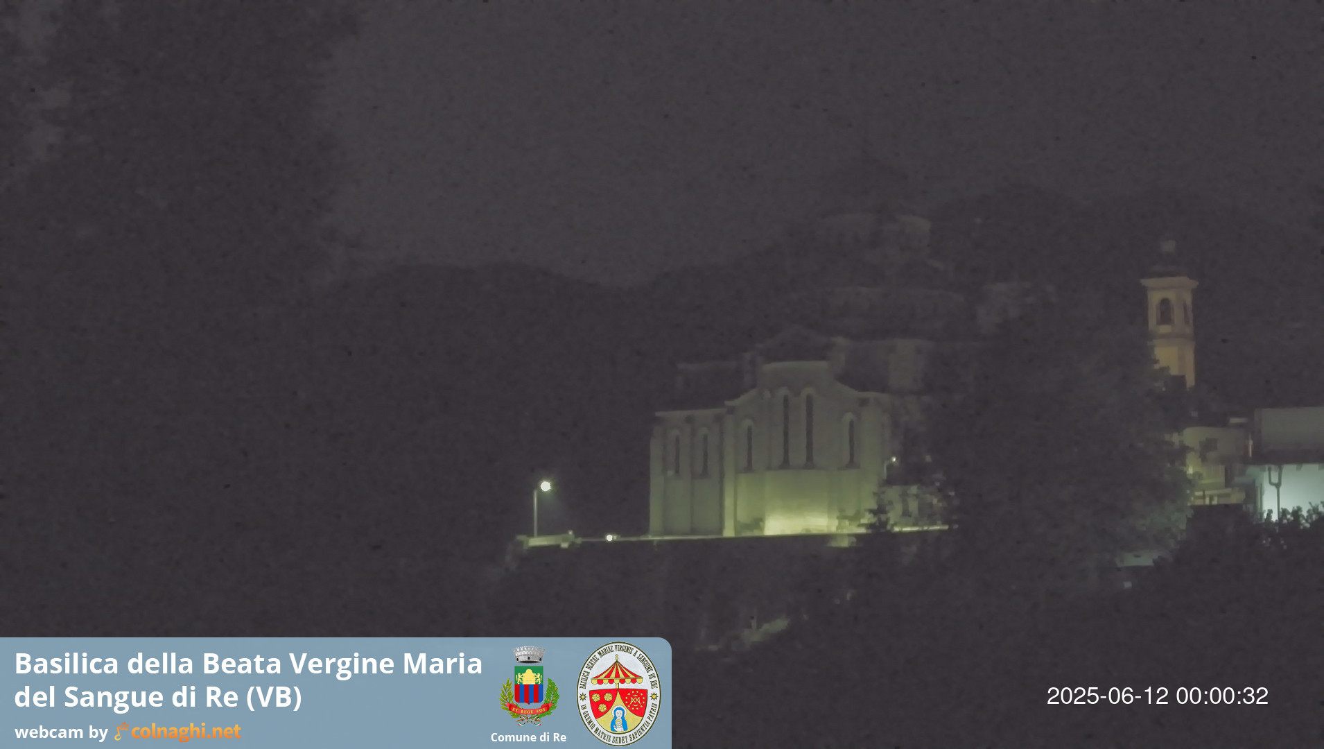 time-lapse frame, Santuario Madonna del Sangue di Re webcam