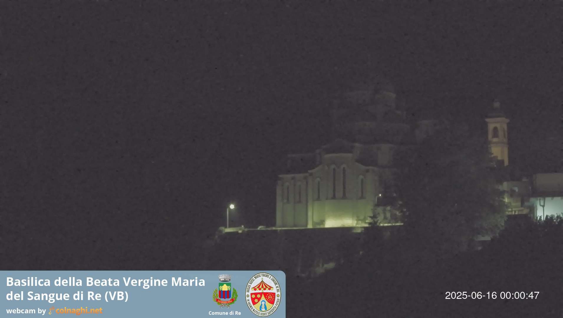 time-lapse frame, Santuario Madonna del Sangue di Re webcam