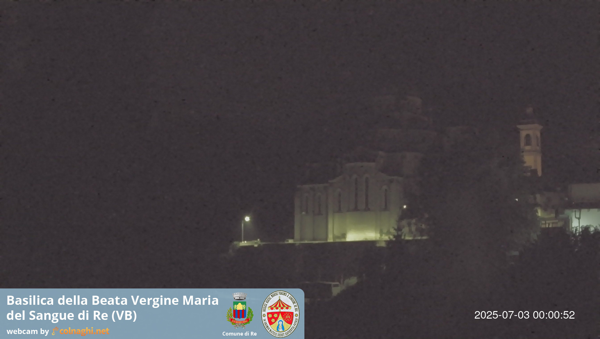 time-lapse frame, Santuario Madonna del Sangue di Re webcam