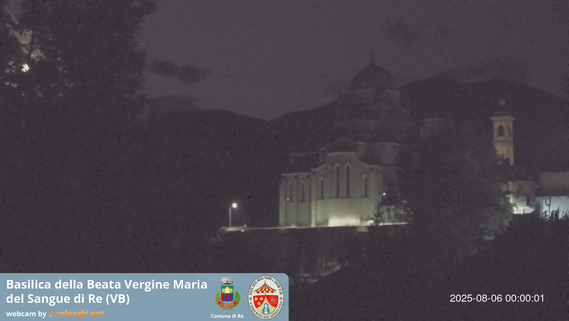 time-lapse frame, Santuario Madonna del Sangue di Re webcam