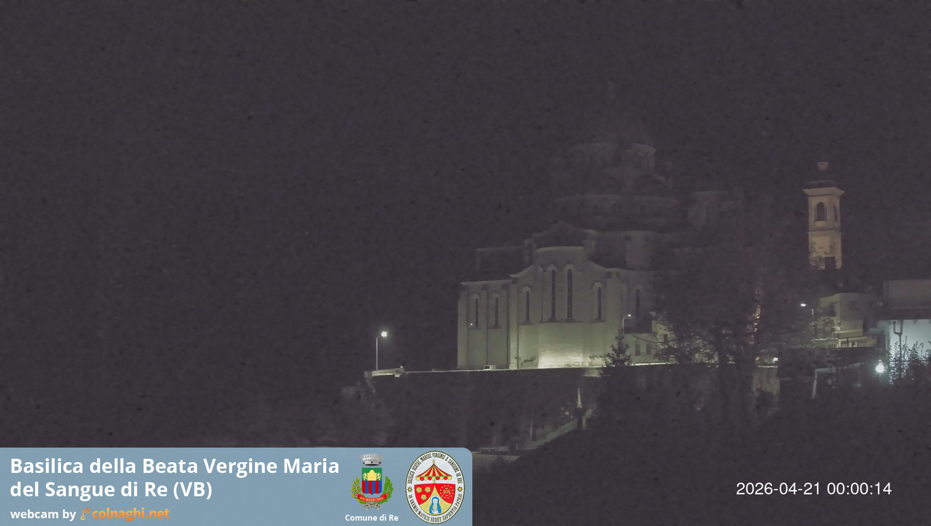 time-lapse frame, Santuario Madonna del Sangue di Re webcam