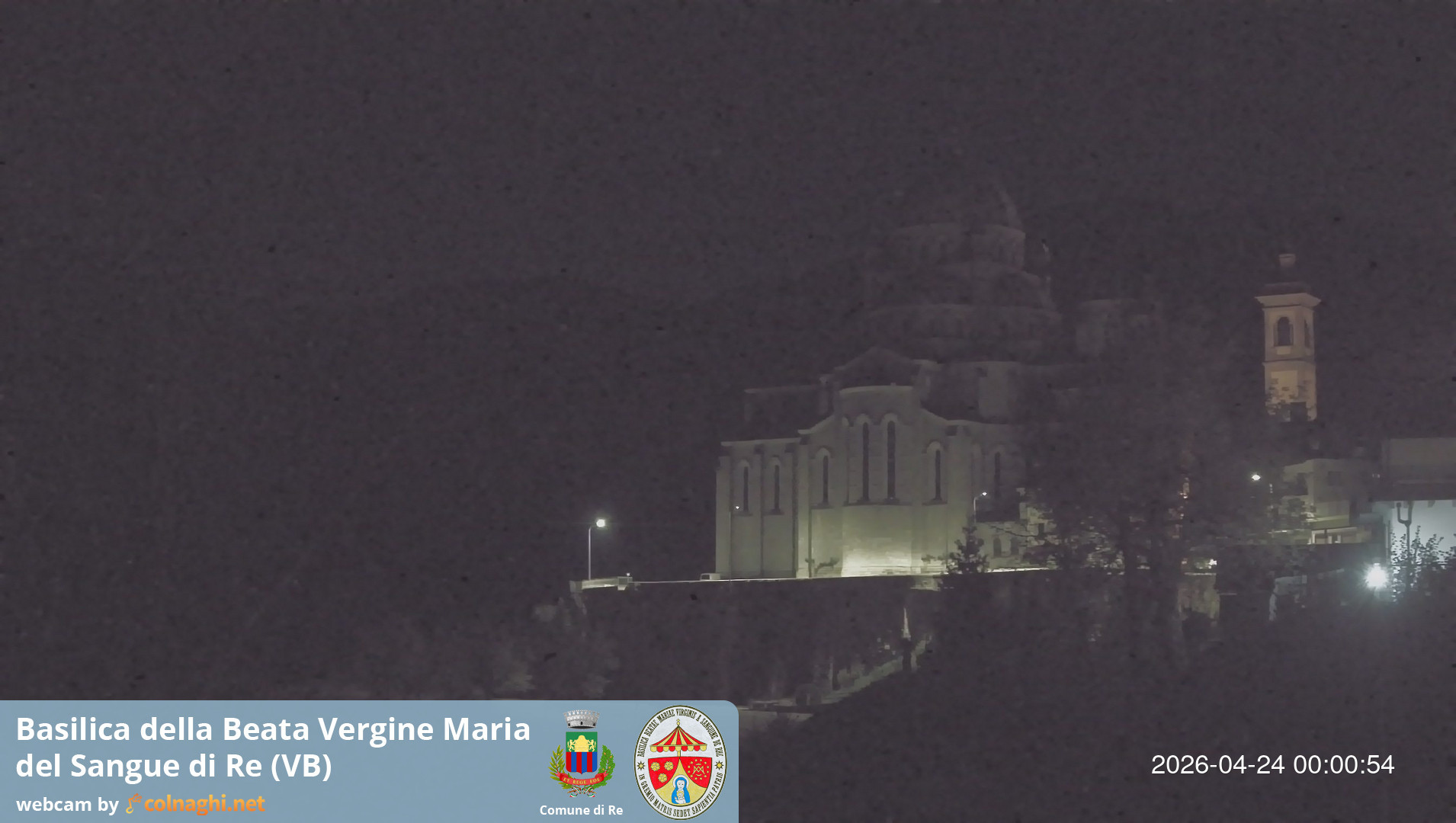 time-lapse frame, Santuario Madonna del Sangue di Re webcam