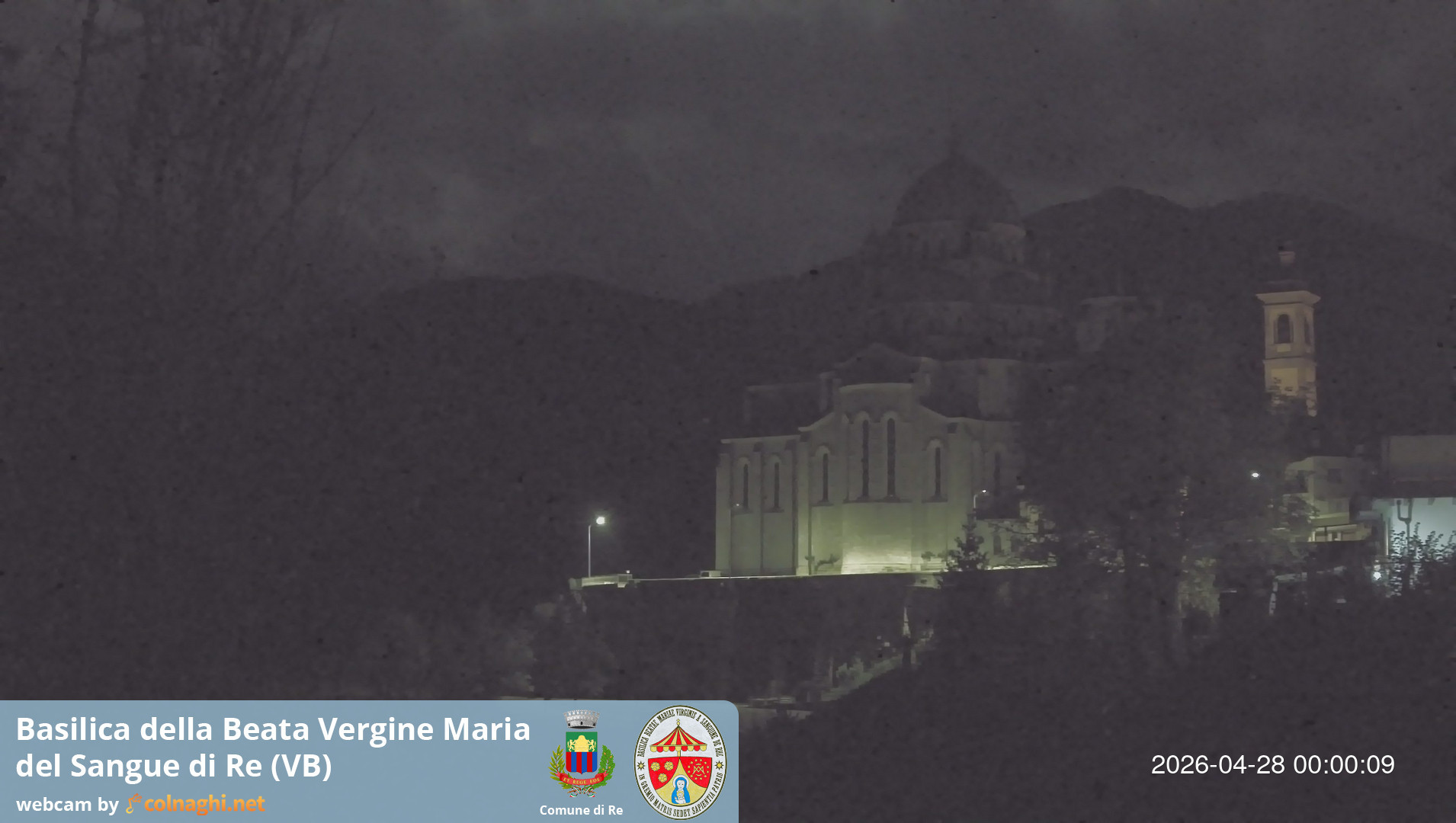 time-lapse frame, Santuario Madonna del Sangue di Re webcam