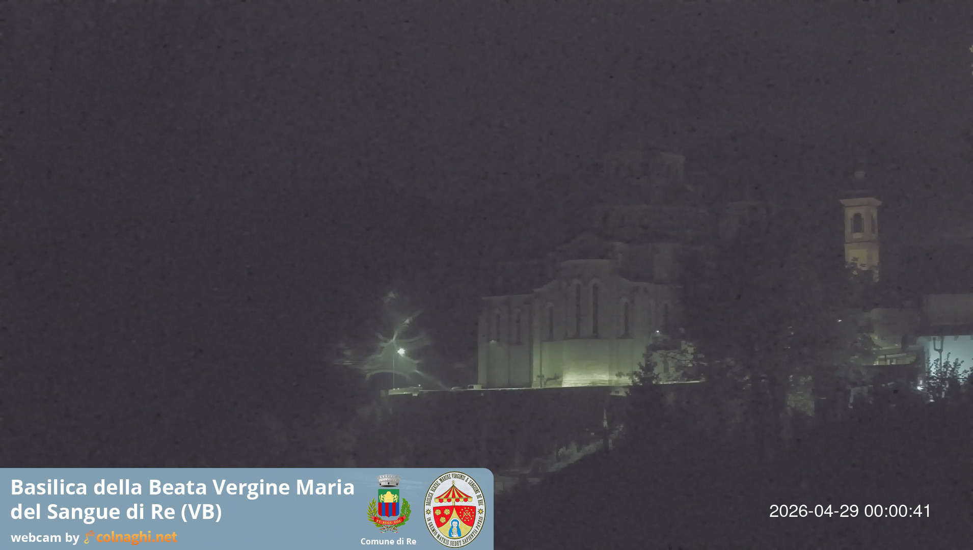 time-lapse frame, Santuario Madonna del Sangue di Re webcam