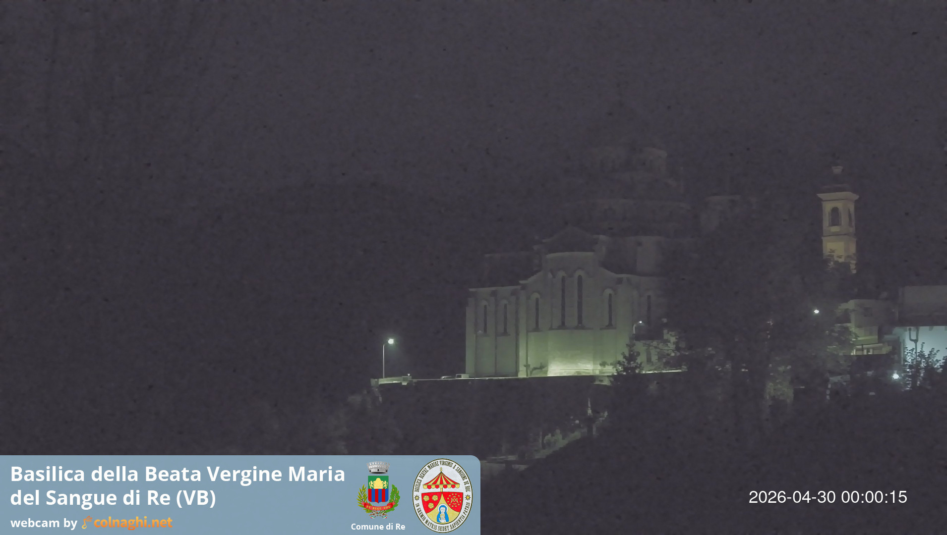 time-lapse frame, Santuario Madonna del Sangue di Re webcam