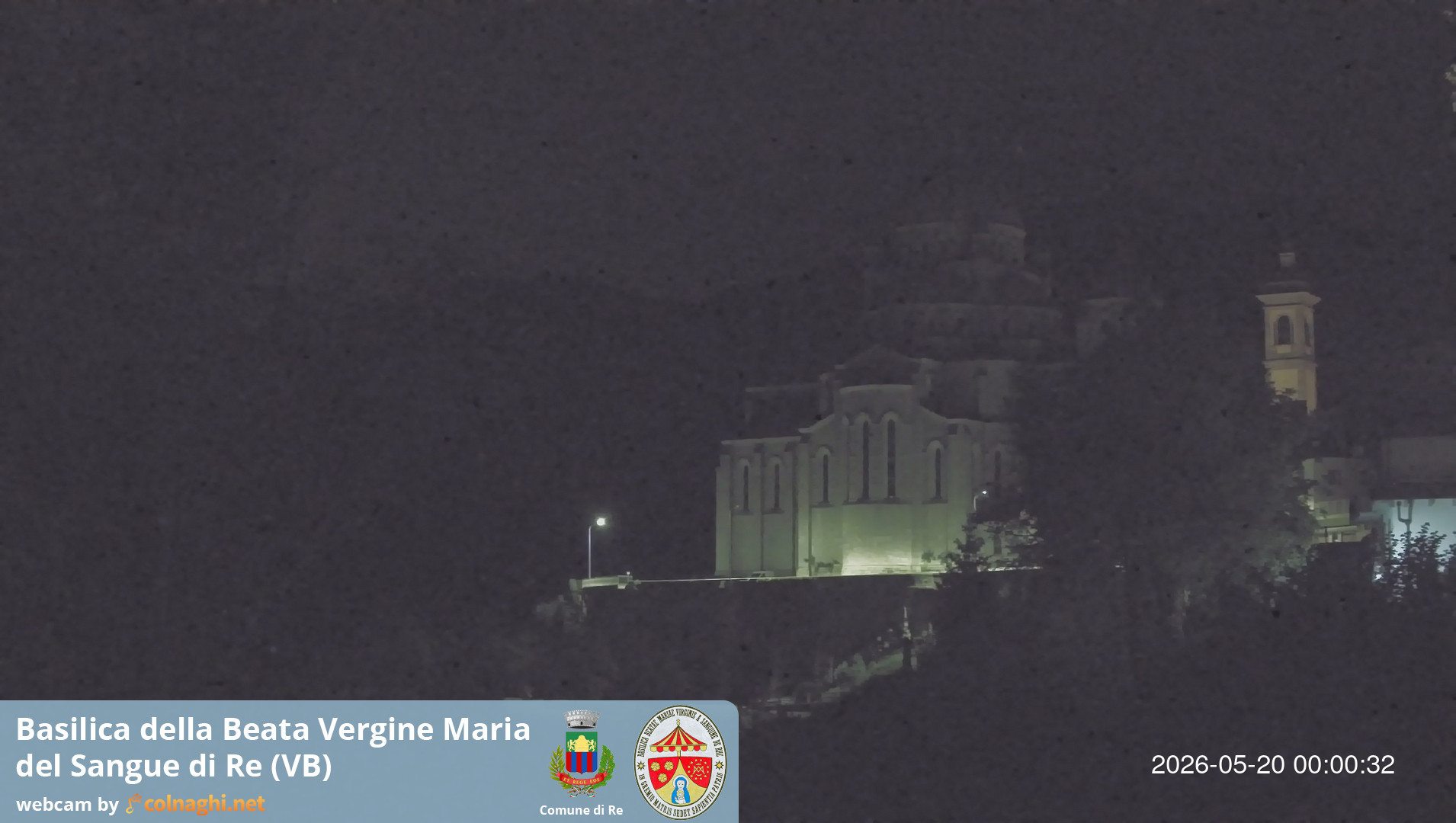 time-lapse frame, Santuario Madonna del Sangue di Re webcam