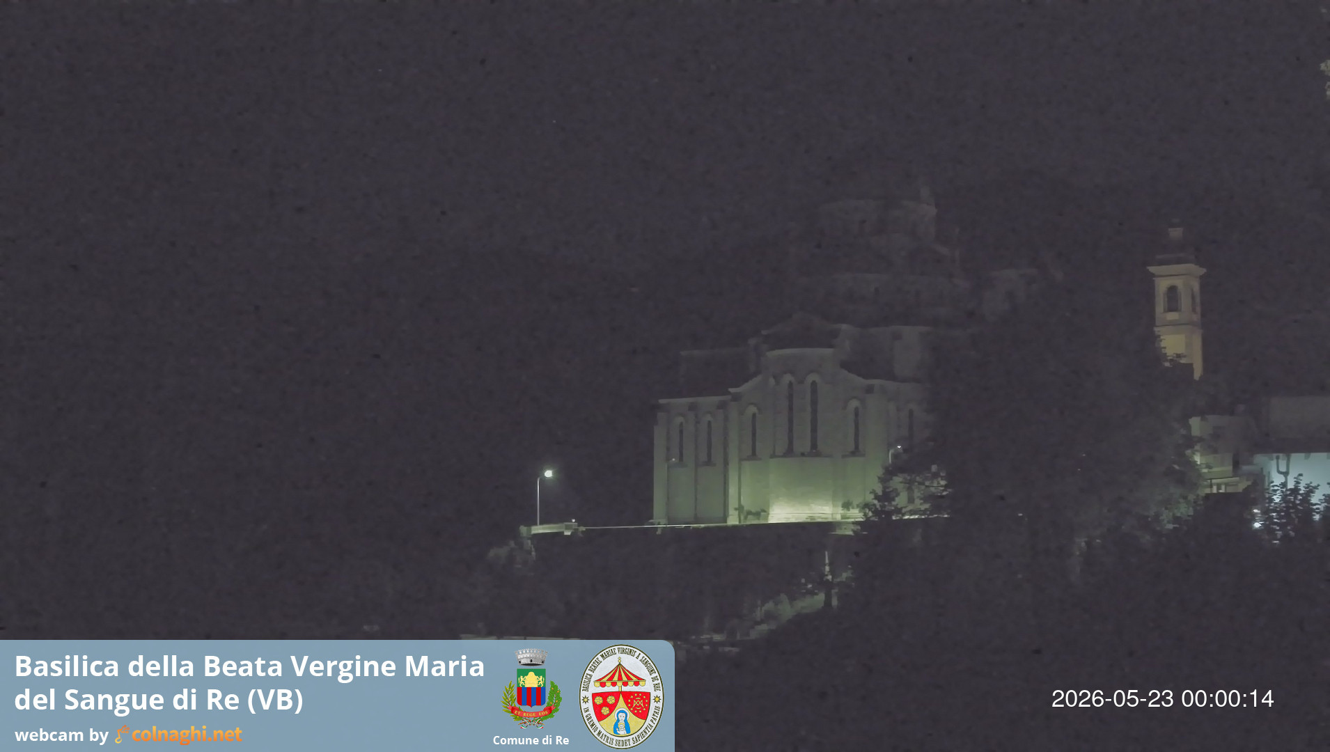 time-lapse frame, Santuario Madonna del Sangue di Re webcam