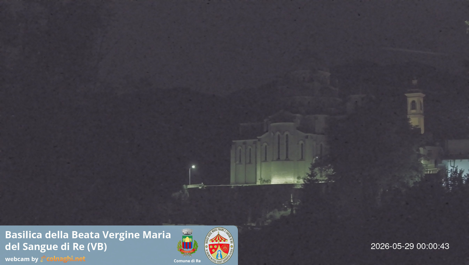 time-lapse frame, Santuario Madonna del Sangue di Re webcam