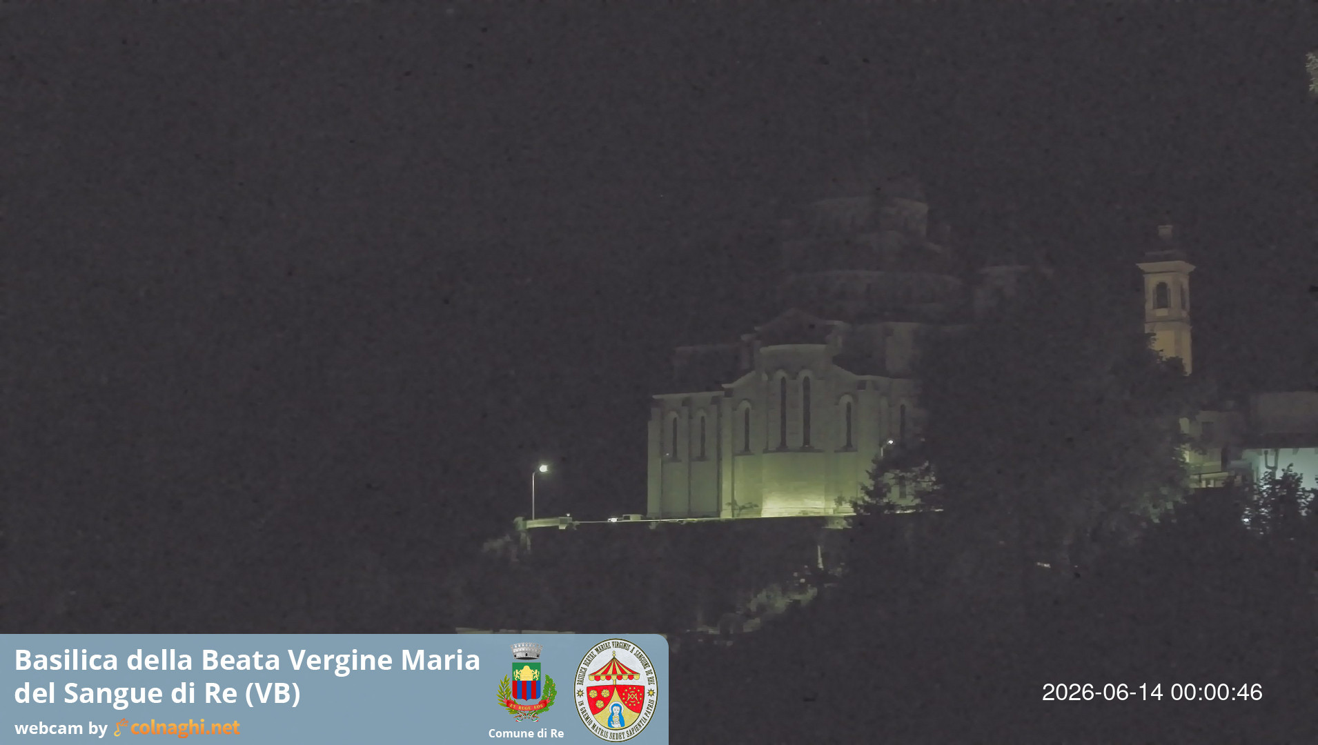 time-lapse frame, Santuario Madonna del Sangue di Re webcam
