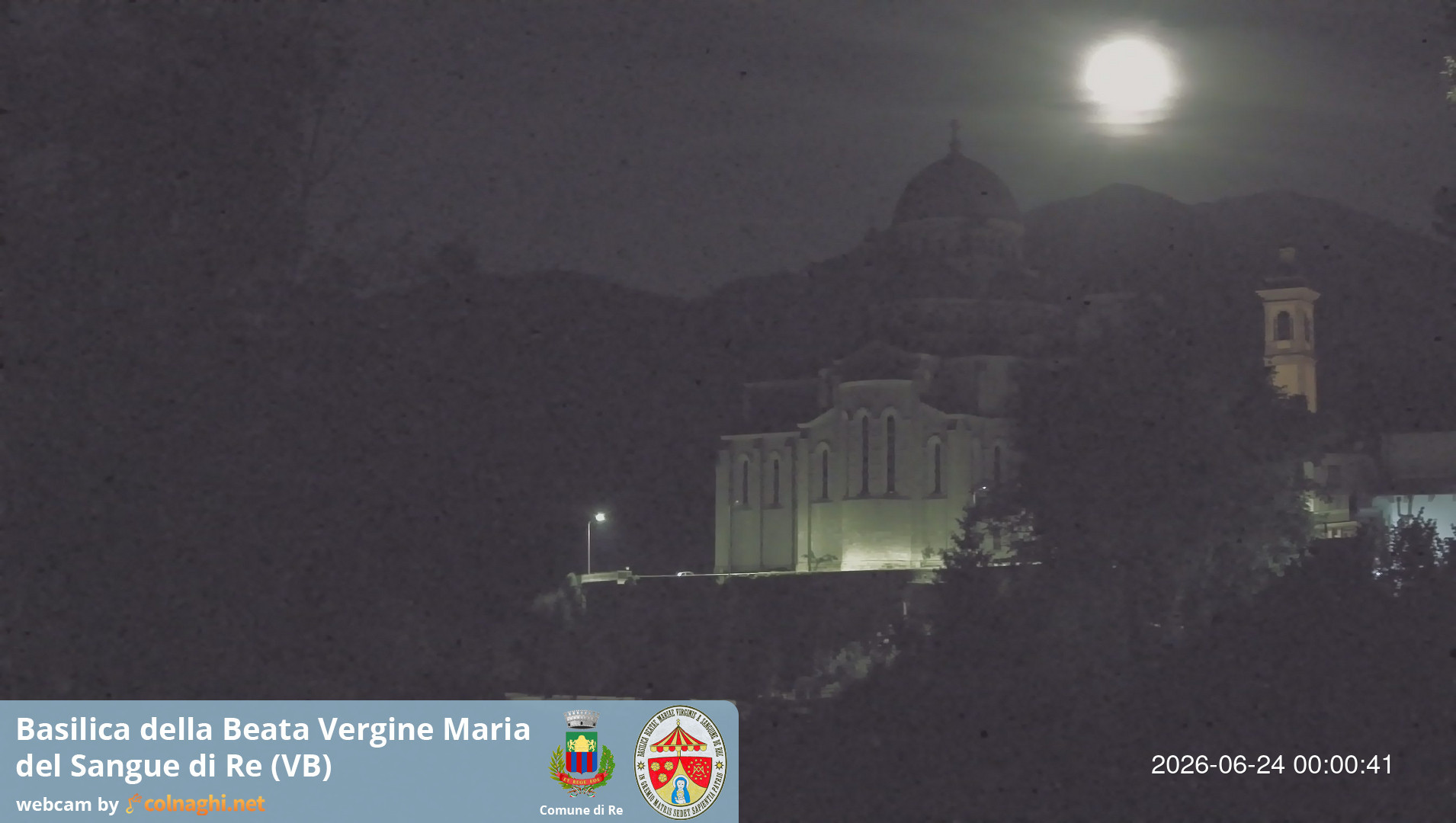 time-lapse frame, Santuario Madonna del Sangue di Re webcam