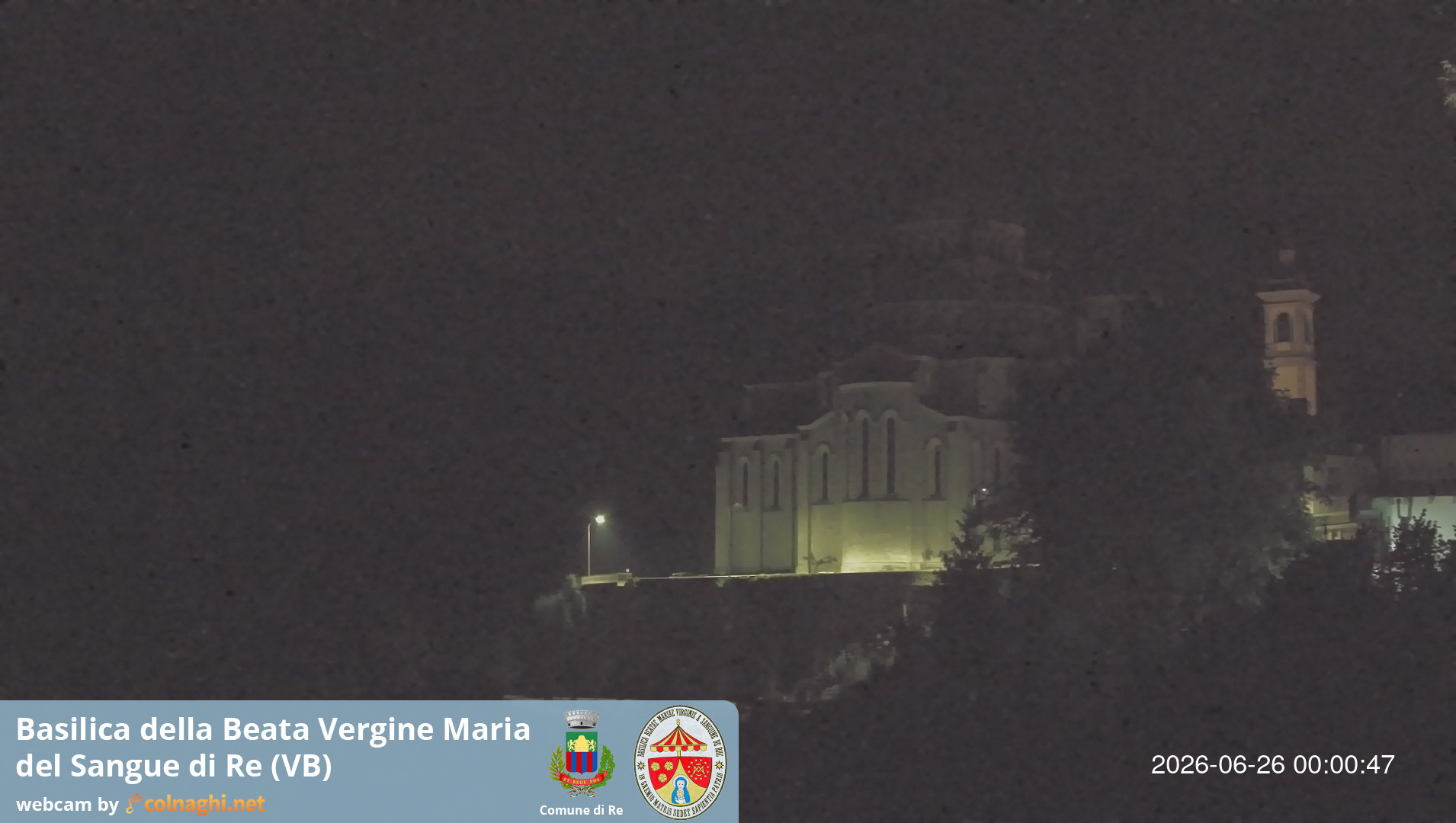 time-lapse frame, Santuario Madonna del Sangue di Re webcam