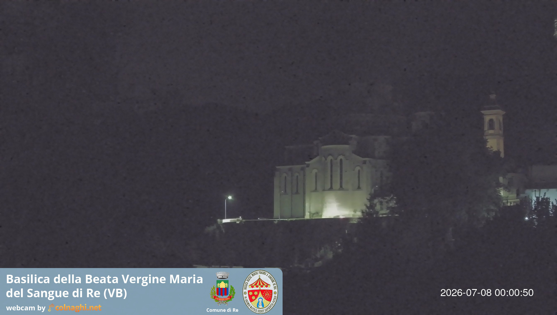 time-lapse frame, Santuario Madonna del Sangue di Re webcam
