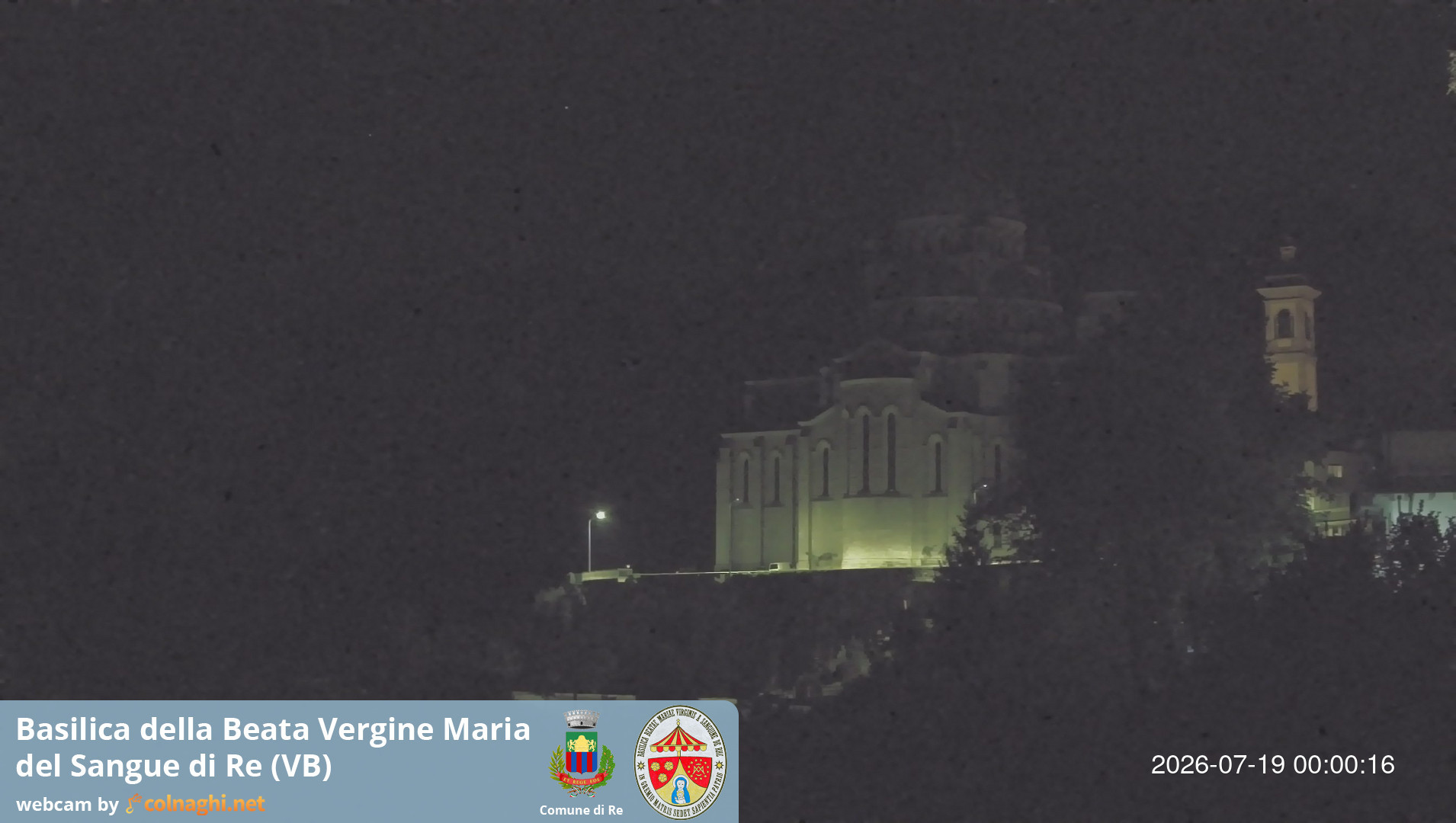 time-lapse frame, Santuario Madonna del Sangue di Re webcam