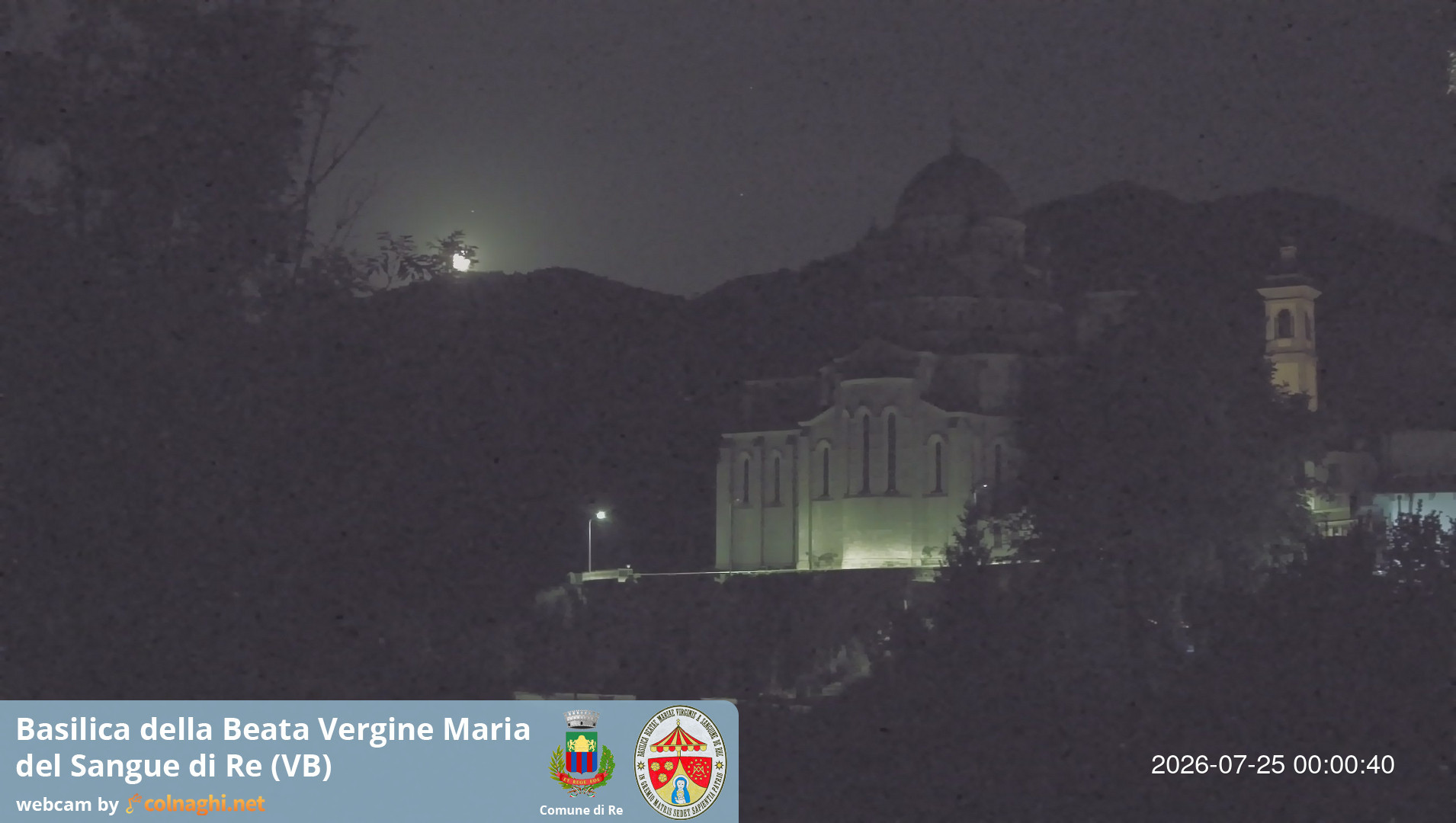 time-lapse frame, Santuario Madonna del Sangue di Re webcam