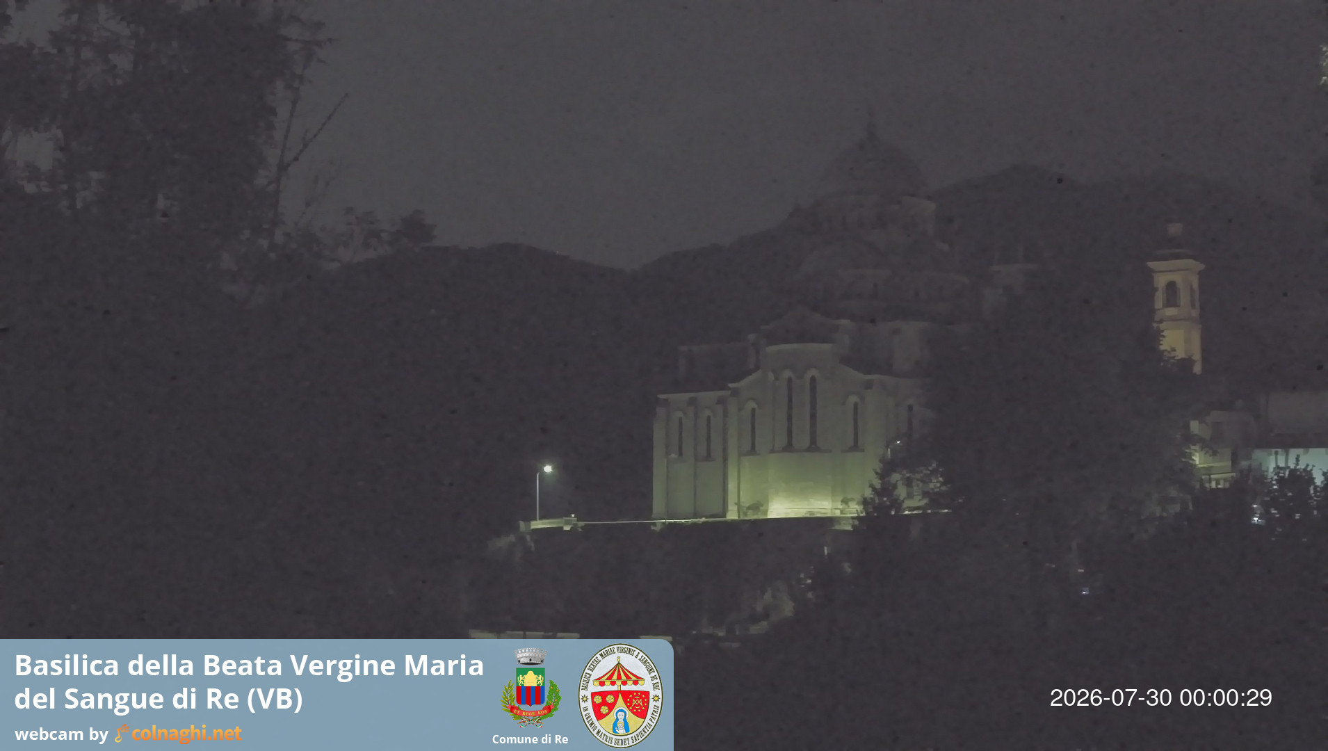 time-lapse frame, Santuario Madonna del Sangue di Re webcam