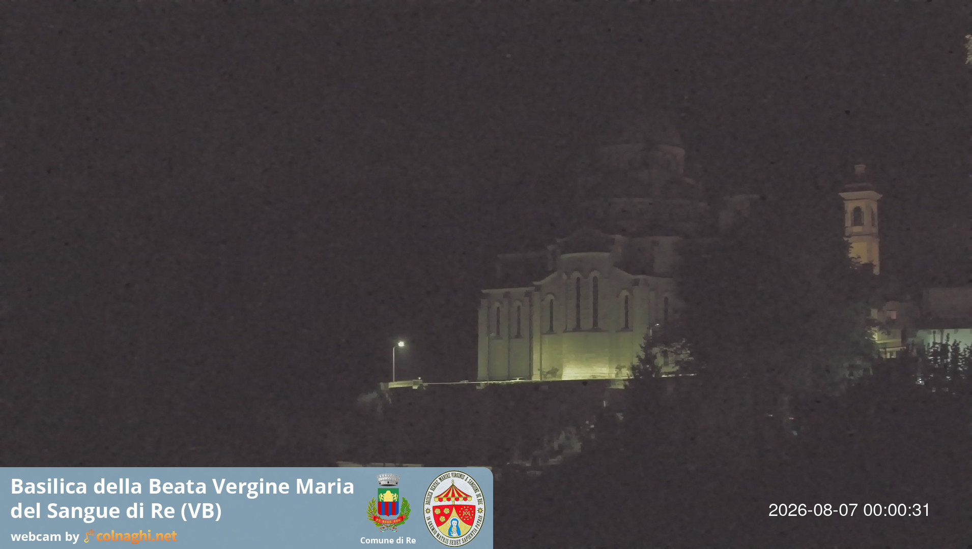 time-lapse frame, Santuario Madonna del Sangue di Re webcam