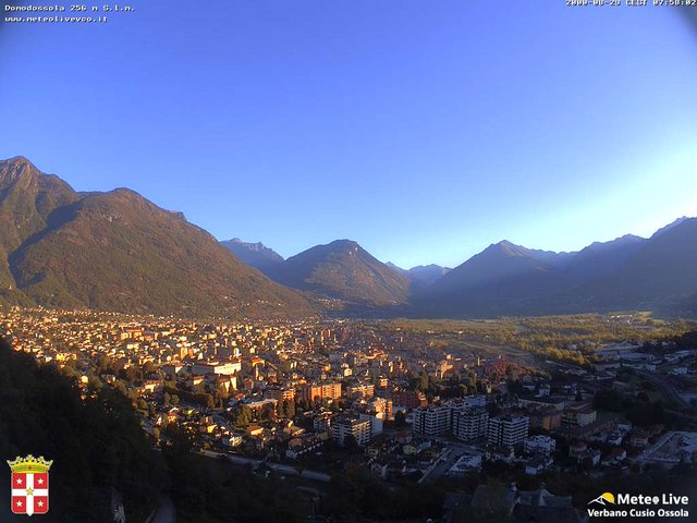 time-lapse frame, Domodossola webcam