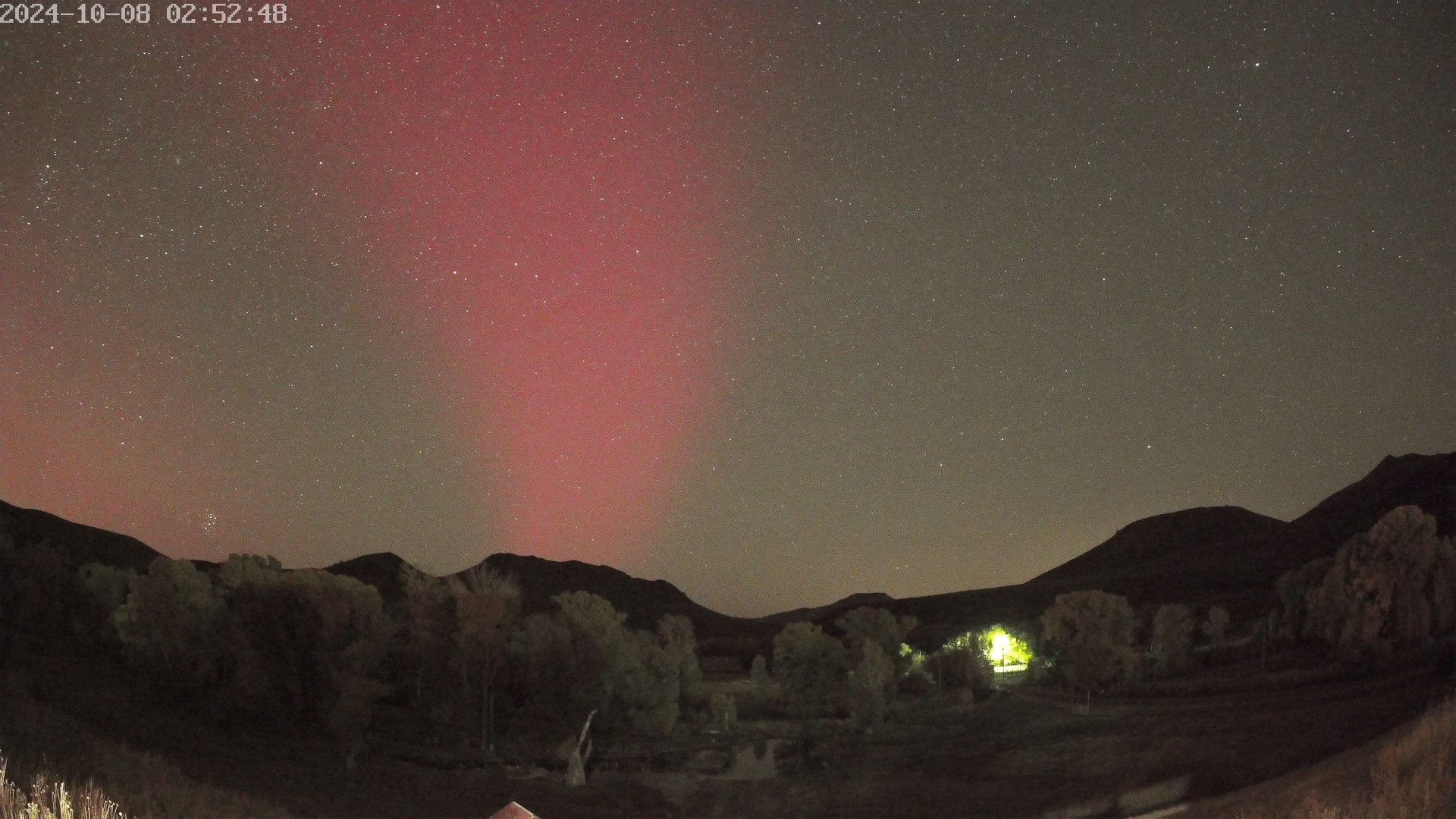 time-lapse frame, Aurora 20241007 webcam