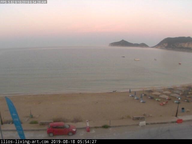 time-lapse frame, Agios Georgios NW Corfu Greece webcam