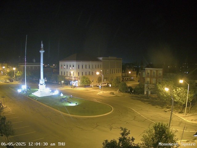 time-lapse frame, Monument Square Center webcam