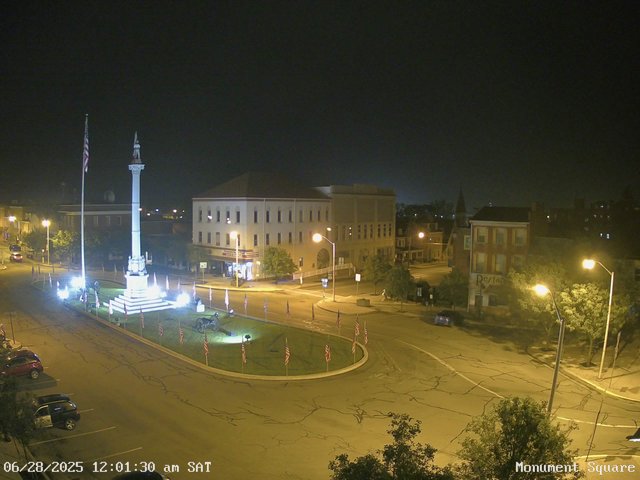 time-lapse frame, Monument Square Center webcam