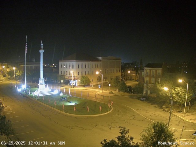 time-lapse frame, Monument Square Center webcam