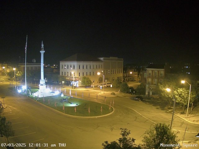 time-lapse frame, Monument Square Center webcam