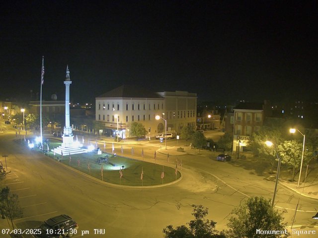 time-lapse frame, Monument Square Center webcam