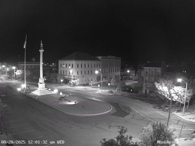time-lapse frame, Monument Square Center webcam