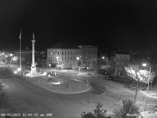 time-lapse frame, Monument Square Center webcam