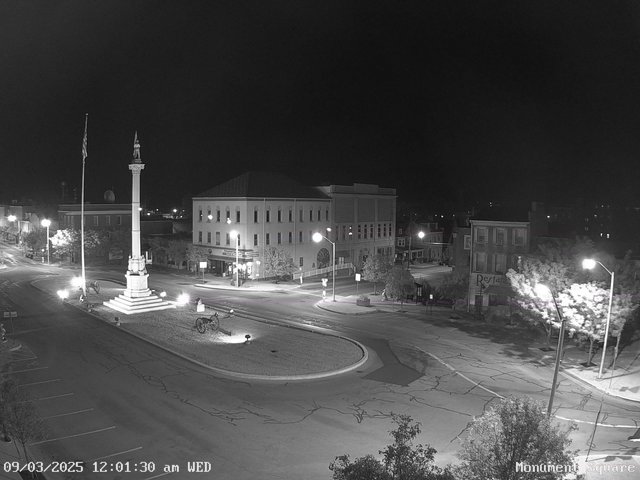 time-lapse frame, Monument Square Center webcam