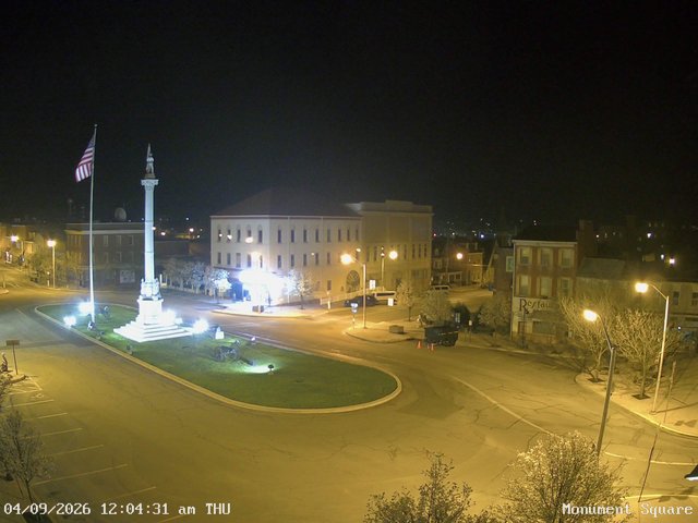 time-lapse frame, Monument Square Center webcam