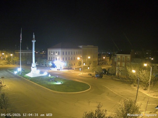 time-lapse frame, Monument Square Center webcam