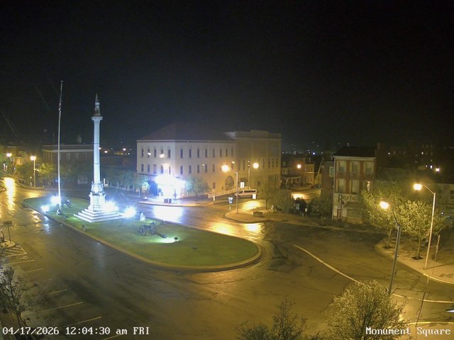 time-lapse frame, Monument Square Center webcam