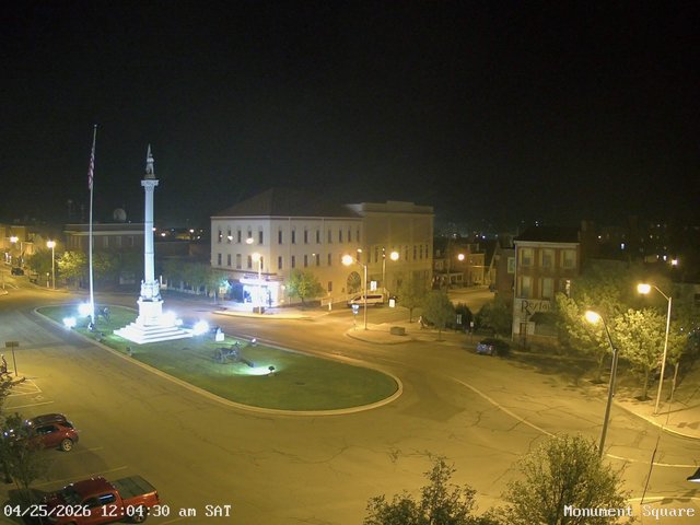time-lapse frame, Monument Square Center webcam