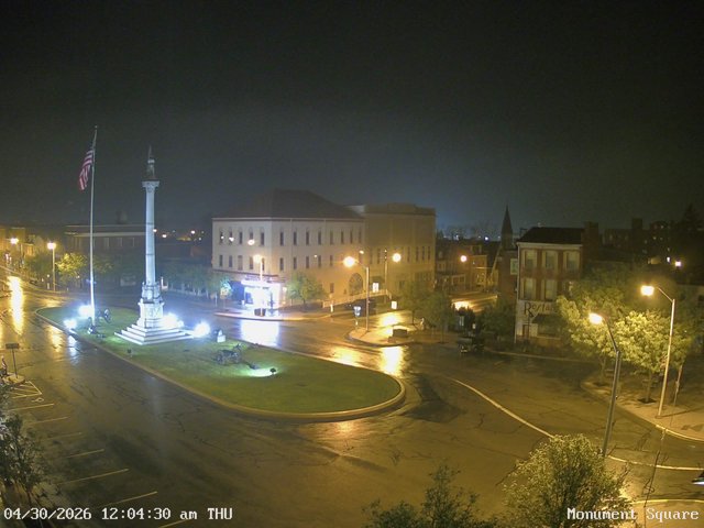 time-lapse frame, Monument Square Center webcam