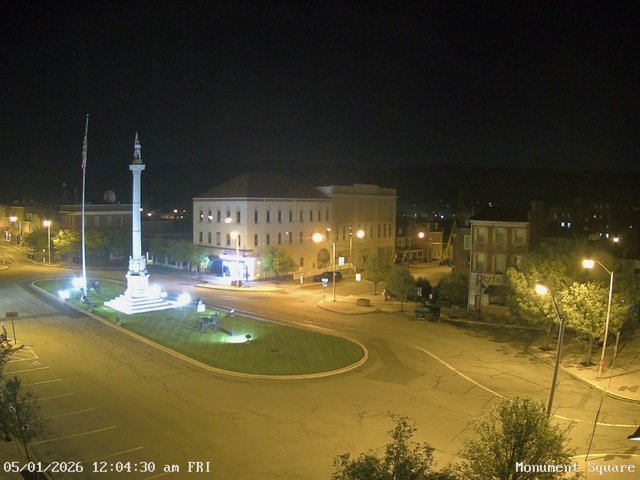 time-lapse frame, Monument Square Center webcam