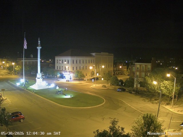 time-lapse frame, Monument Square Center webcam