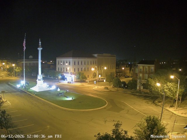 time-lapse frame, Monument Square Center webcam