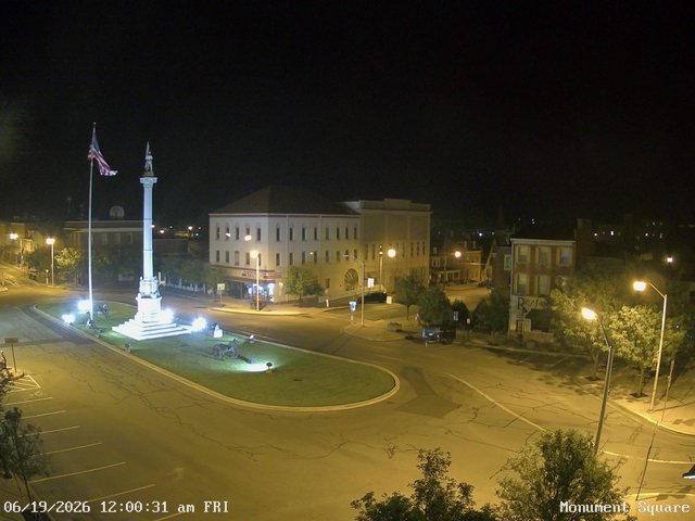 time-lapse frame, Monument Square Center webcam