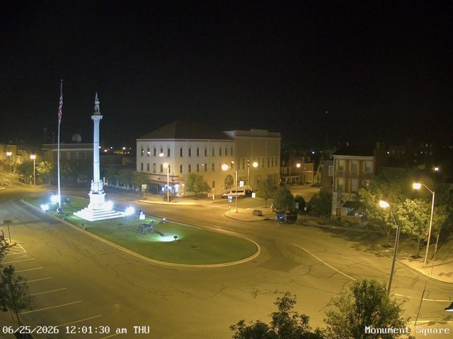 time-lapse frame, Monument Square Center webcam