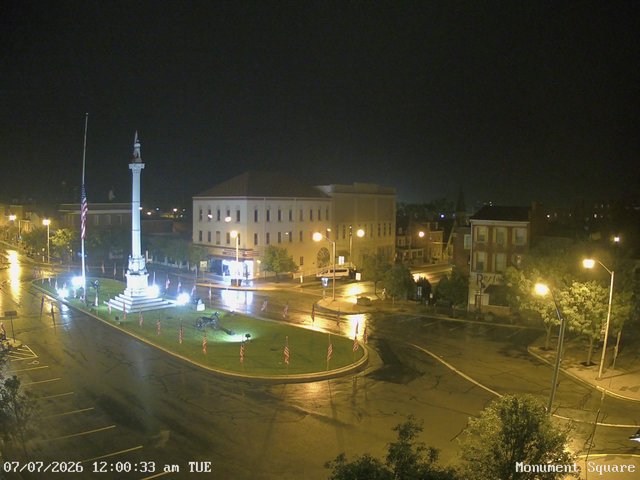 time-lapse frame, Monument Square Center webcam