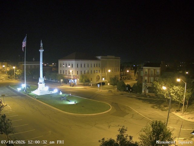 time-lapse frame, Monument Square Center webcam