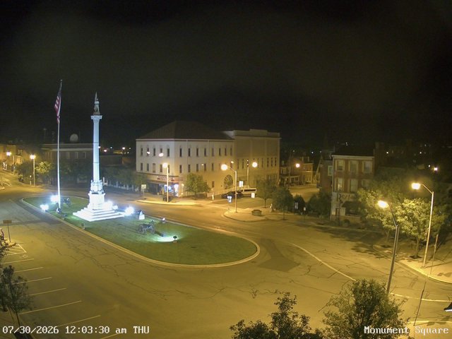 time-lapse frame, Monument Square Center webcam