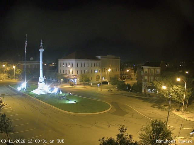 time-lapse frame, Monument Square Center webcam