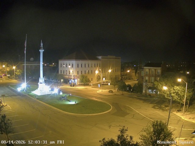 time-lapse frame, Monument Square Center webcam