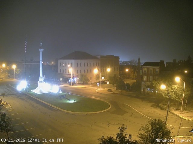 time-lapse frame, Monument Square Center webcam