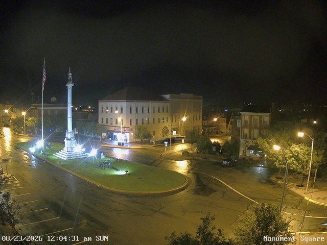 time-lapse frame, Monument Square Center webcam